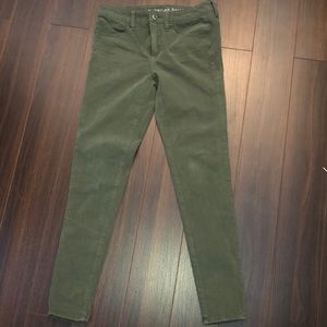AE Sateen Green Jegging